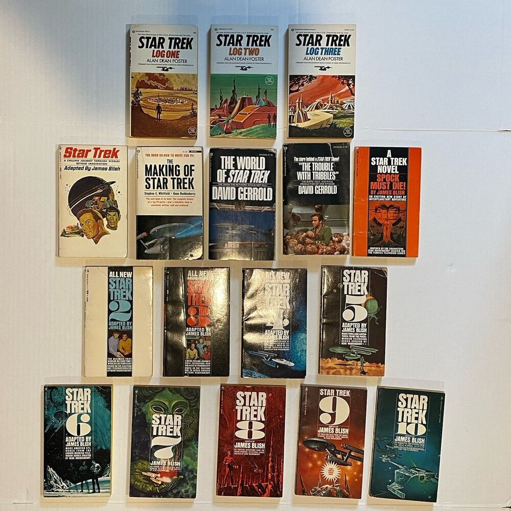Vintage Star Trek Book Lot (17) Alan Dean Foster / David Gerrold / James Blish